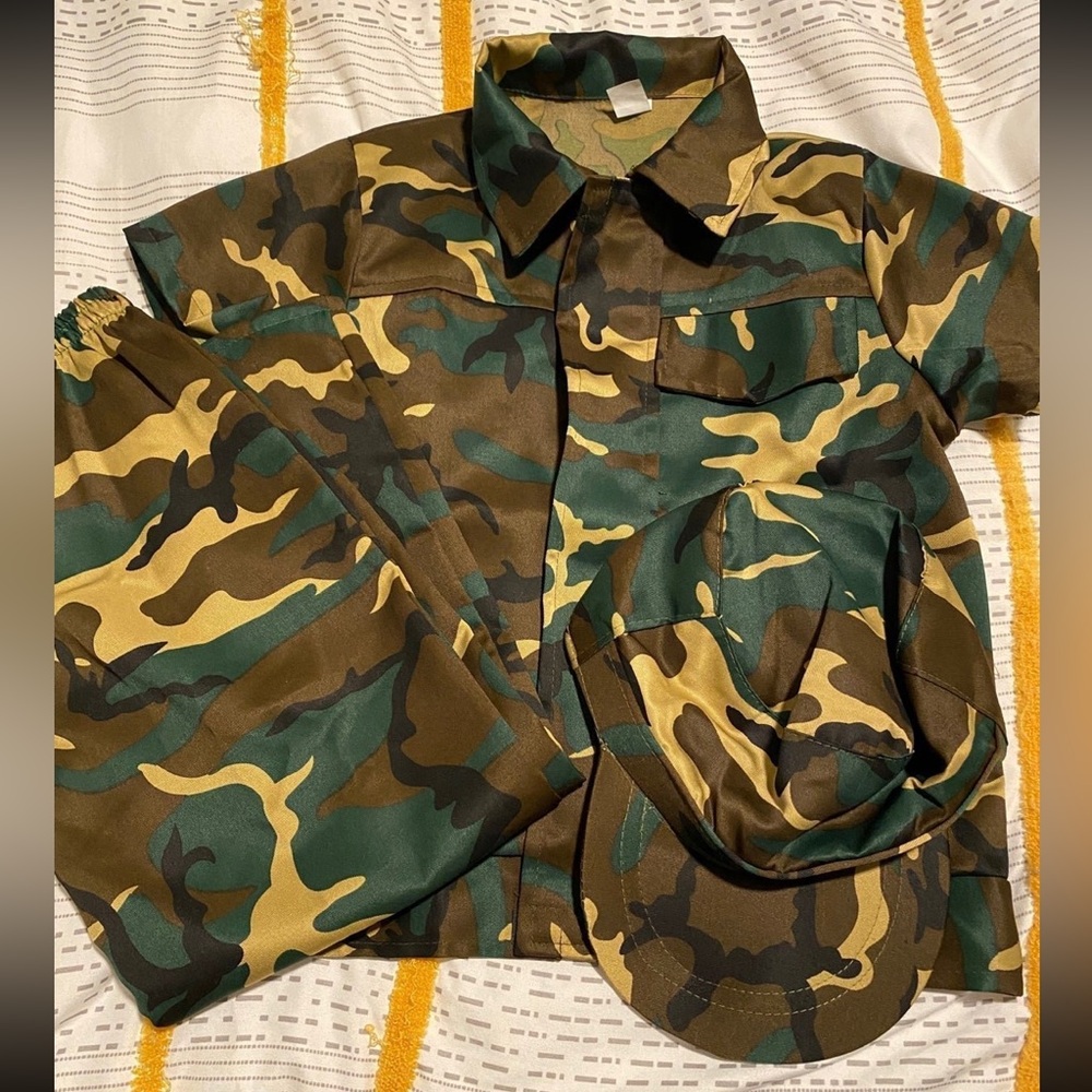 Boys army military camoflauge halloween costume